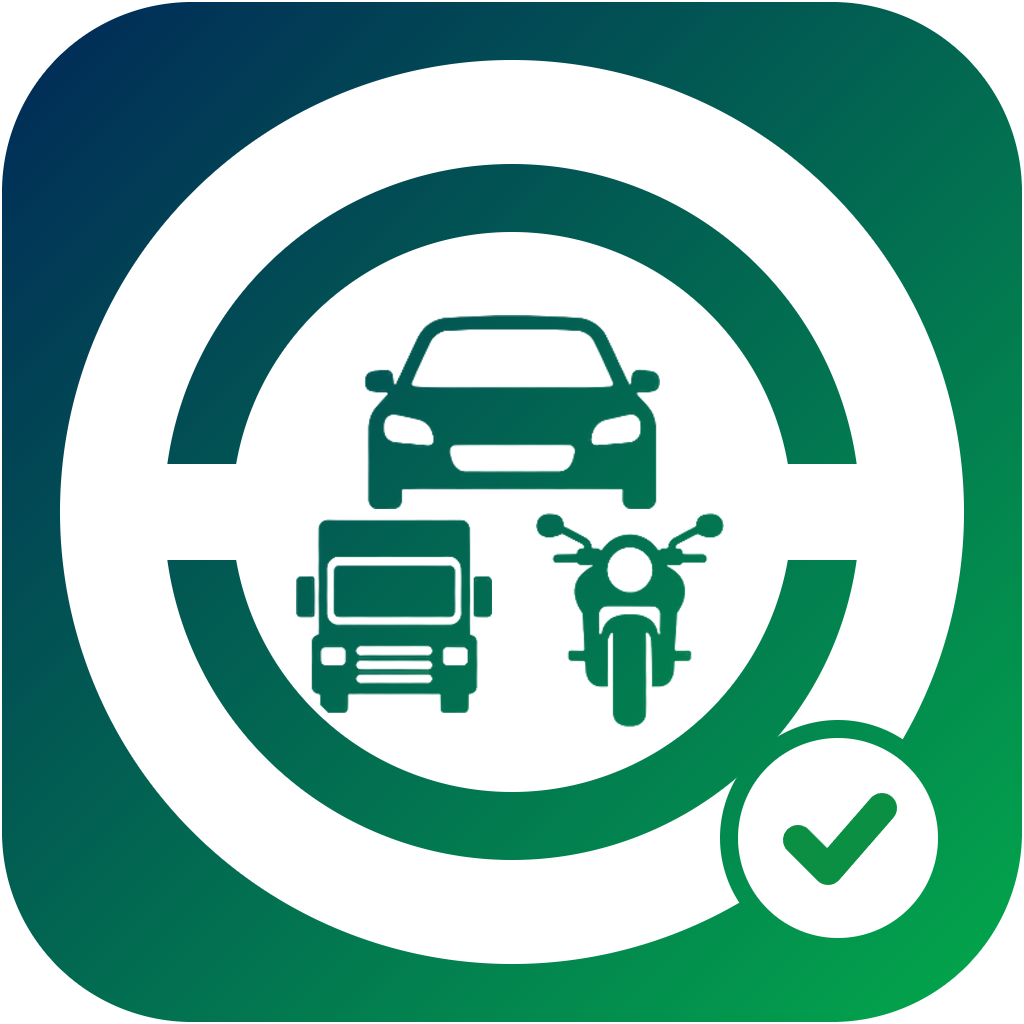 K53 FastTrack SA icon: a steering wheel with a car, truck, and motorcycle